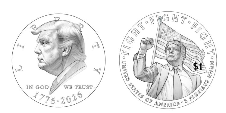 Trumpov tim brani svoj nastup na predloženim novčićima od 1 USD, iako je kršio zakona iz 1866. godine