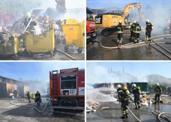 U pogonu Čistoće u Čibači gorjele bale papira, materijalnu štetu tek treba procijeniti