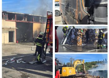 VIDEO U požaru izgorio pogon za preradu papira Čistoće u Župi Dubrovačkoj