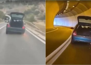 VIDEO Uhićena vozačica koja je kod Šibenika vozila na felgama s otvorenim prtljažnikom