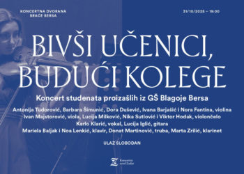 Večeras koncert nekadašnjih učenika Glazbene škole Blagoje Bersa, budućih kolega