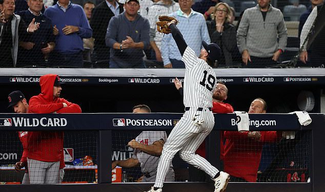 Yankeesov Ryan McMahon stavlja svoje tijelo na liniju dok je uronio u Red Sox -ov iskopani kako bi napravio senzacionalni ulov