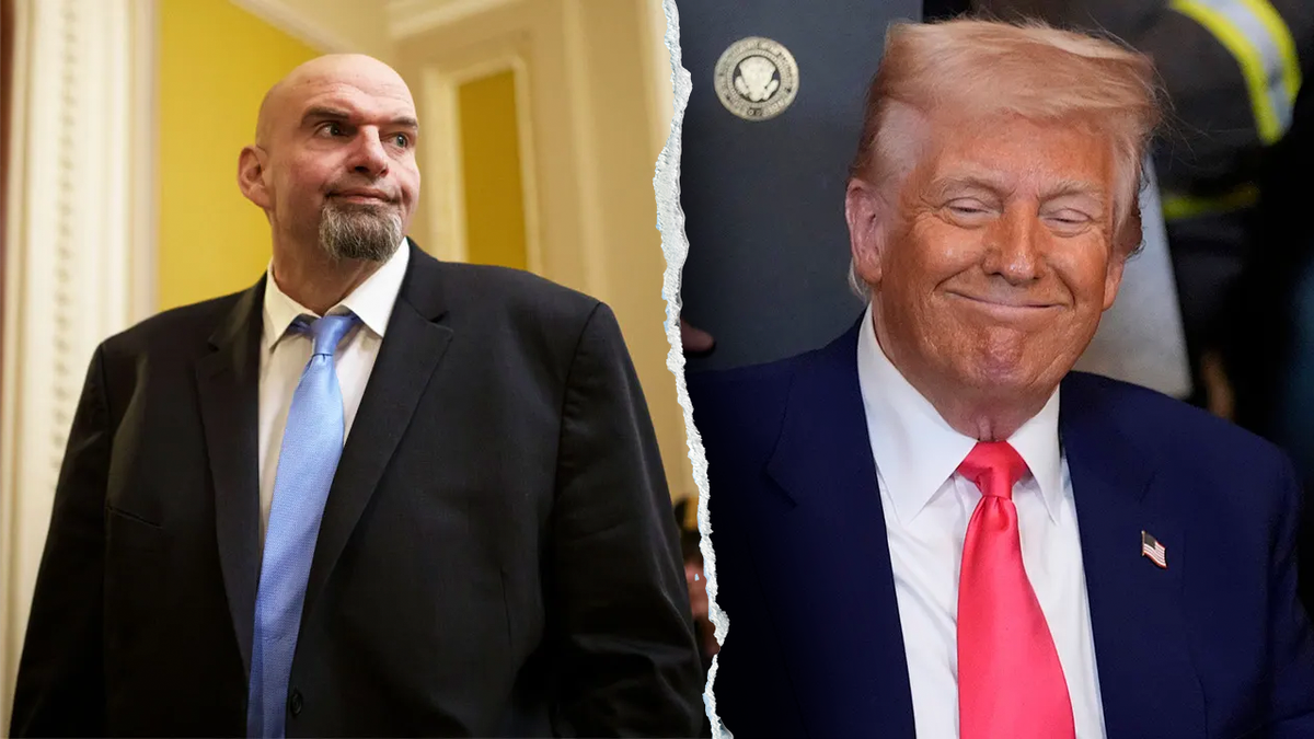 Senator John Sfretman, D-P., I predsjednik Donald Trump