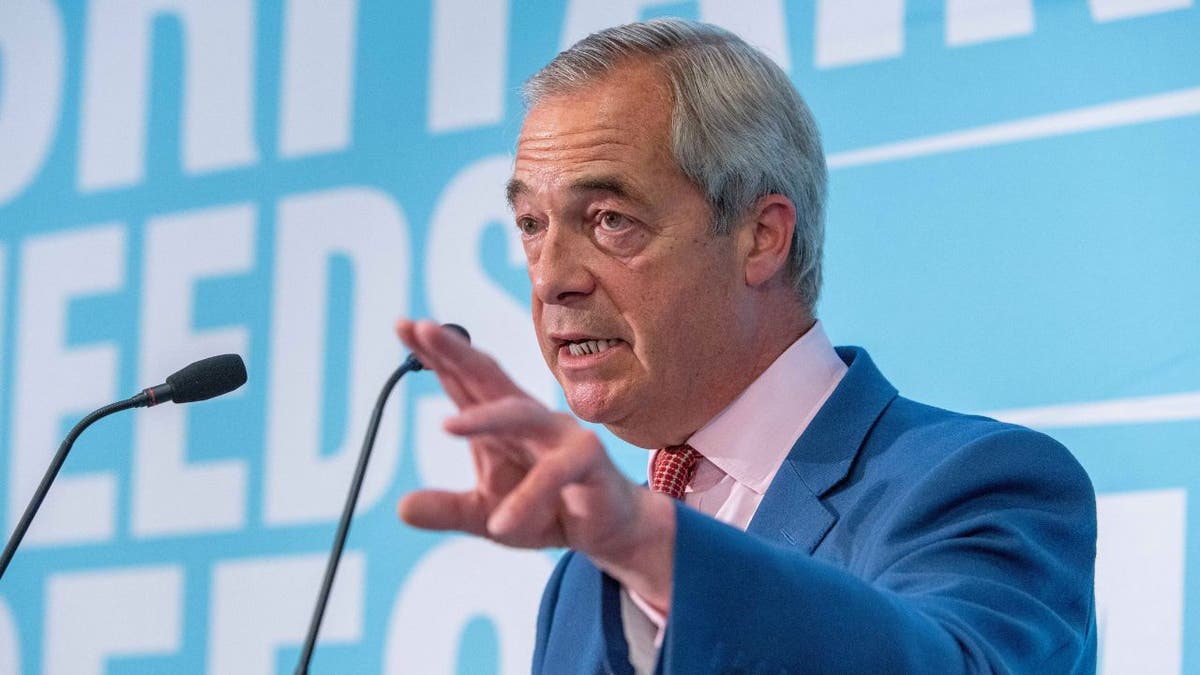 Nigel Farage govori tijekom konferencije za novinare