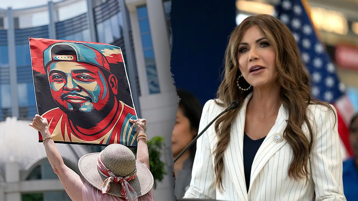 Poster Abrego Garcia i Kristi Noem