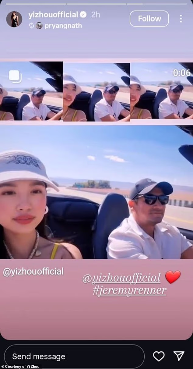 U ekskluzivnom intervjuu za Daily Mail, Zhou je tvrdila da je Renner počeo pijano brbljati zbog čega se uplašila, a zatim je prijetila da će 'nazvati ICE' nakon što su se posvađali