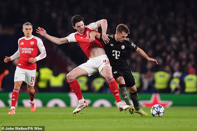 Declan Rice kontrolirao je vezni red i bio ključan u 3-1 pobjedi Topnika nad Bayernom