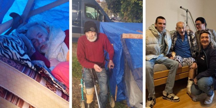 Ante je bolestan, amputirane noge, spavao vani u šatoru. Zbog mladog Benkovčanina sada spava u toplom domu