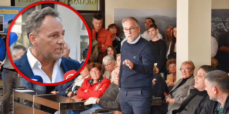 FOTOGALERIJA Burno na Javnoj raspravi o solarnoj elektrani u Kaštelima. Matijaca poručio: “Došli ste u moju ‘kuću’ i budite pristojni”