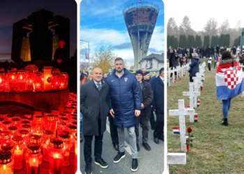 Među ‘morem’ ljudi u koloni sjećanja u gradu heroju i čelni ljudi Županijskog nogometnog saveza Dubrovačko neretvanskog