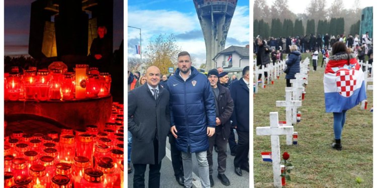 Među ‘morem’ ljudi u koloni sjećanja u gradu heroju i čelni ljudi Županijskog nogometnog saveza Dubrovačko neretvanskog