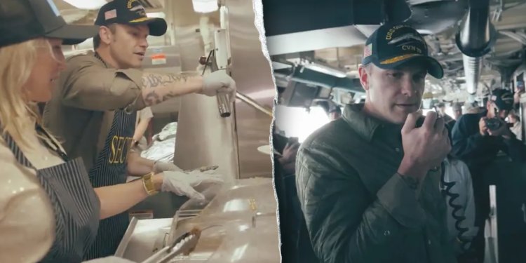 Pete Hegseth poslužuje obroke za Dan zahvalnosti raspoređenim mornarima