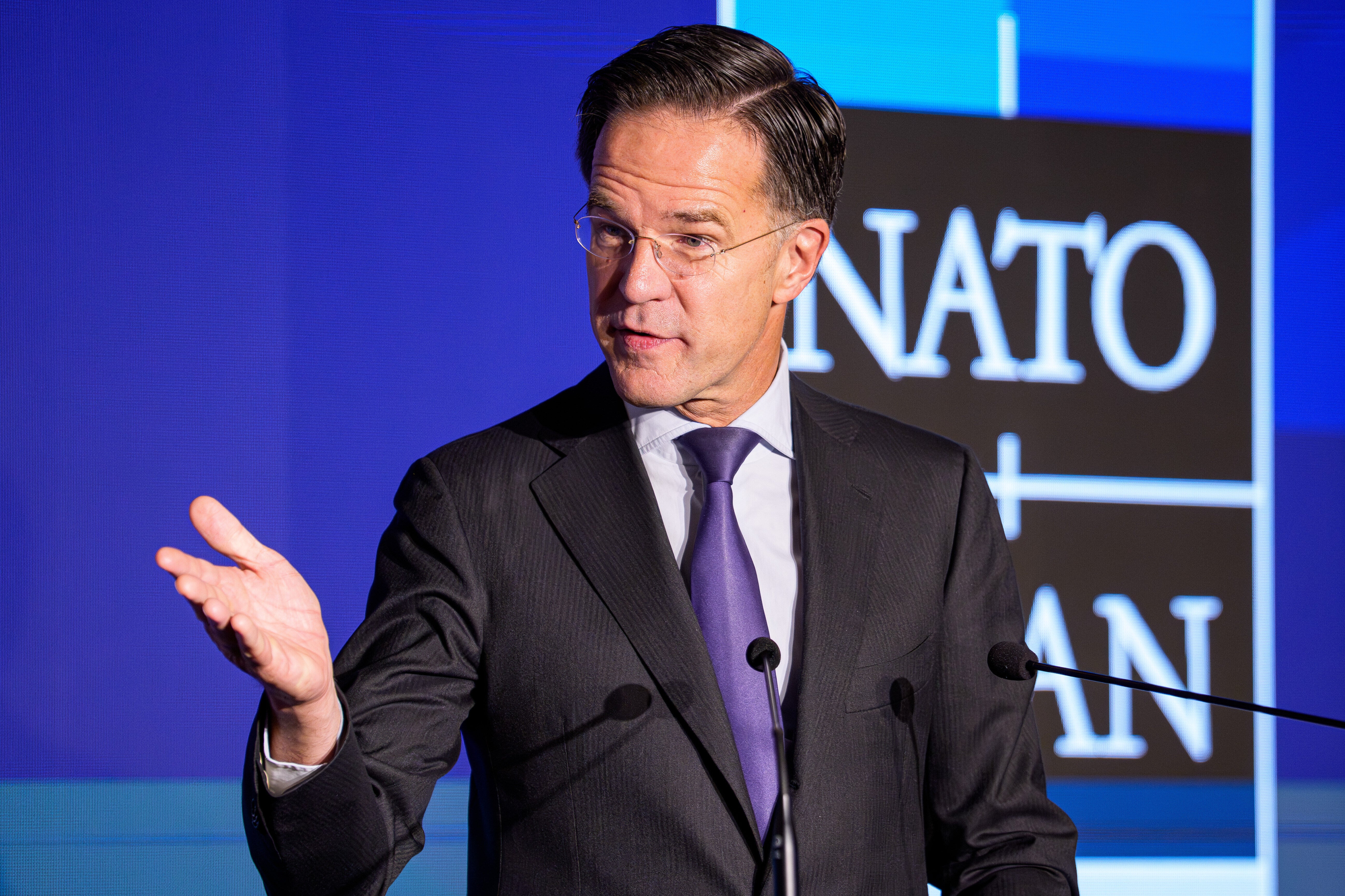 Glavni tajnik NATO-a Mark Rutte govori tijekom NATO-industrijskog foruma (NIF) 2025. u Bukureštu