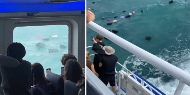 Stotine kofera plutaju površinom nakon nepredviđene nesreće na trajektu