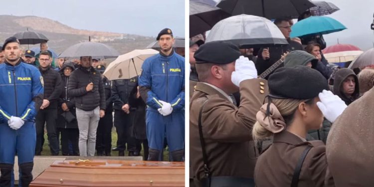 Tuga u Dugopolju: Na posljednji počinak ispraćen Željko Perišić