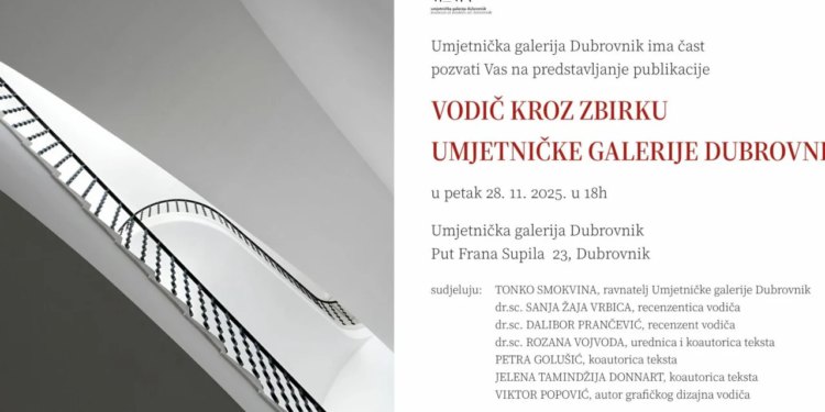 U petak predstavljanje „Vodiča kroz zbirku Umjetničke galerije Dubrovnik“