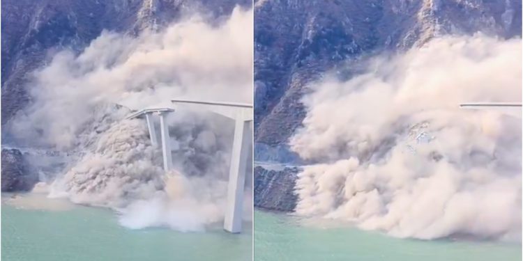 Urušio se tek otvoreni most u Kini: Pogledajte kako je nestao u sekundi