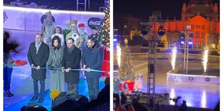 (Uživo) Zimska čarolija na ledu: Baletom Orašar otvoren Ledeni park na Tomislavcu