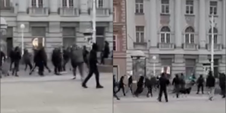 Uznemirujuća snimka: Masovna tučnjava maskiranih mladića u srcu Zagreba