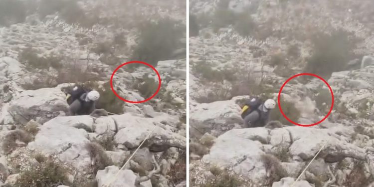 VIDEO Pogledajte snimku planinara na Biokovu, ispod kojeg se odlomila stijena i pokrenula odron!