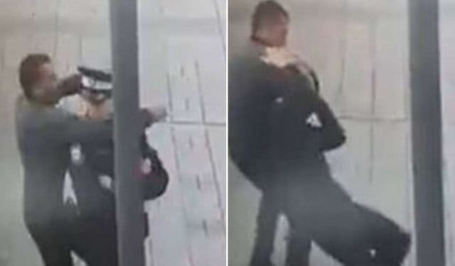 VIDEO Prišao policajcu sleđa i počeo ga daviti ispred Palate predsjednika u Banjoj Luci