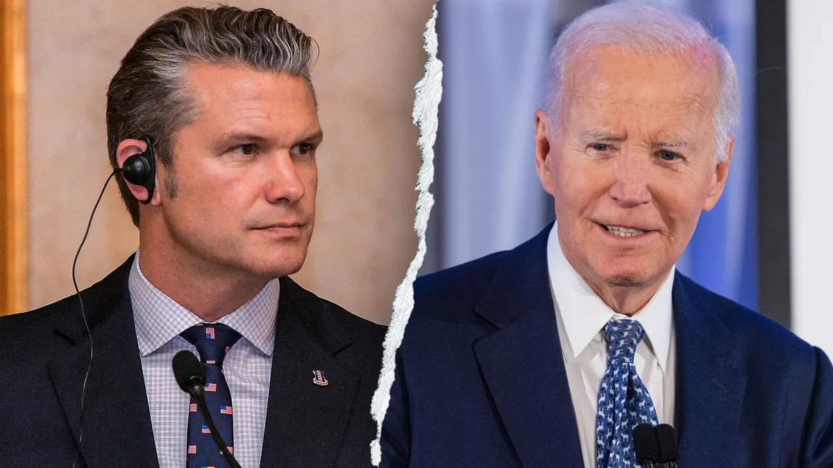 Pete Hegseth i Joe Biden