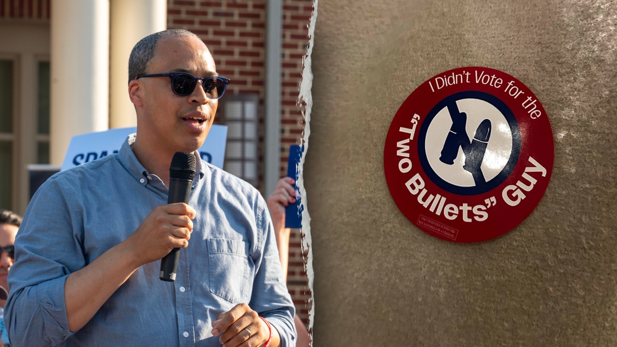 Jay Jones i naljepnica jedna do druge