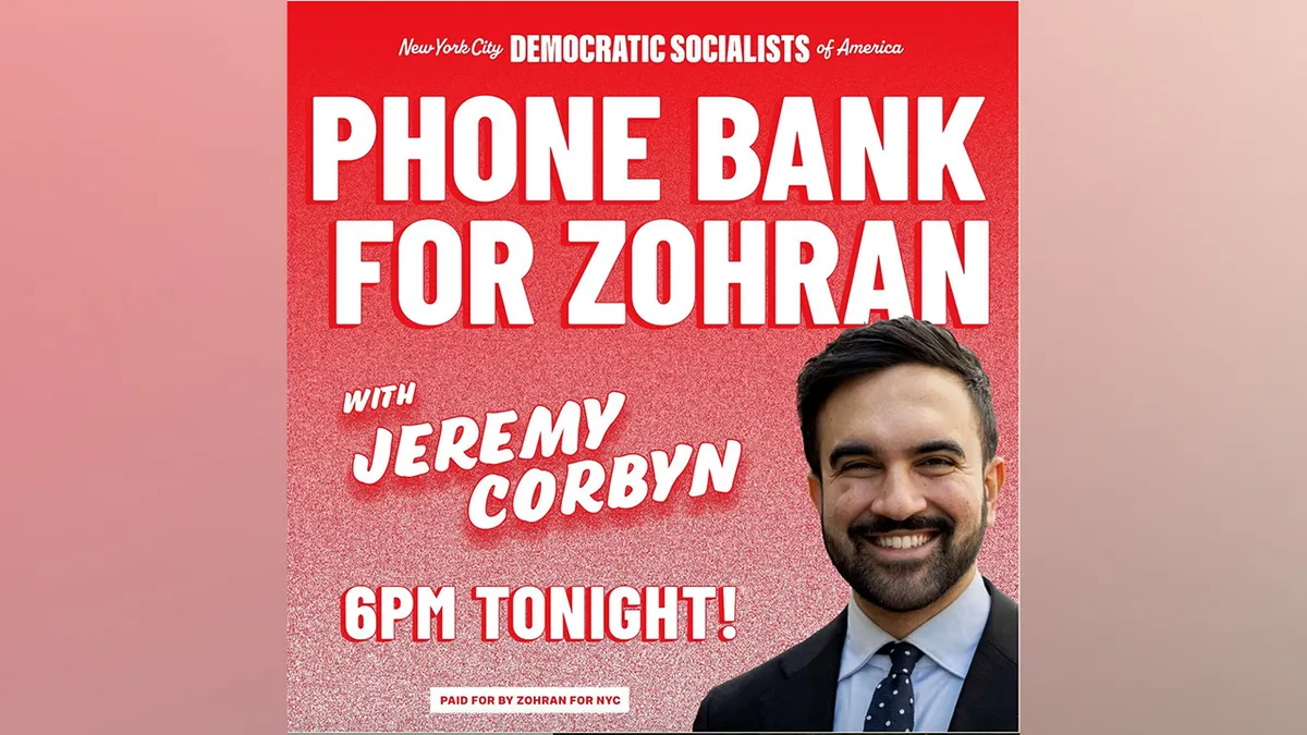 Zohran Mamdani nasmijan na posteru.