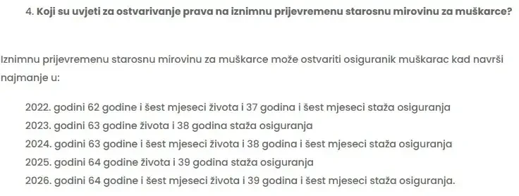 Prijevremena mirovina