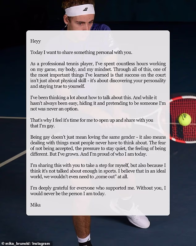 Trenutno 310. na svijetu, 21-godišnji Švicarac otkrio je vijest u snažnoj objavi na Instagramu (na slici)