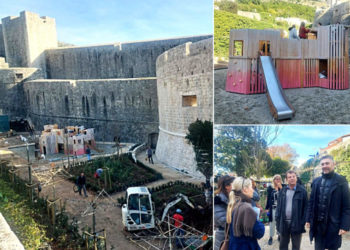 Franković obišao radove na parku u Pilama: Konstrukciju oslikavaju mladi učenici iz Umjetničke škole (FOTO)