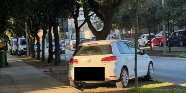 Kralj parkinga: ovaj auto se redovito parkira na zelenoj površini blizu sjedišta policije. I nikome ništa