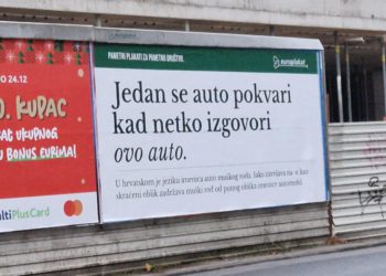 Na ulicama osvanuo plakat koji je posvađao Hrvatsku: ‘Peru nam mozak svaki Božji dan’