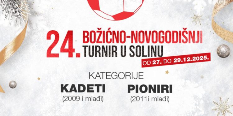 Otvorene prijave za 24. Božićno-novogodišnji malonogometni turnir u Solinu