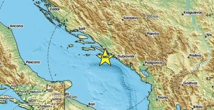 Prilično jak potres kod Mljeta