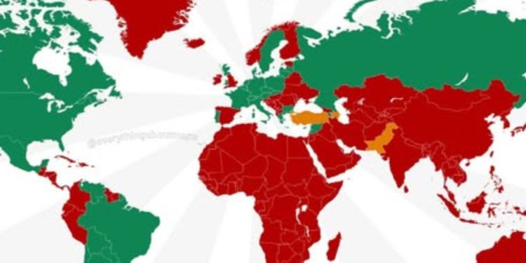Širi se zanimljiva mapa: Hrvatska na strani Turske, a protiv Amerikanaca