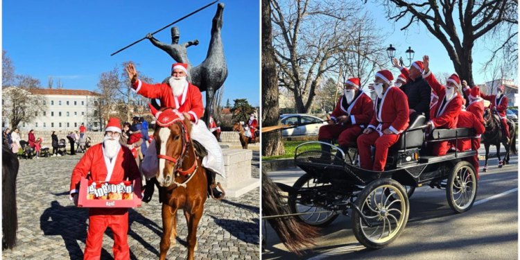 Slobodna Dalmacija – FOTO Danas nitko sretniji od sinjske djece! Razveselila ih karavana s 1500 poklona; deset konjanika oduševilo grad