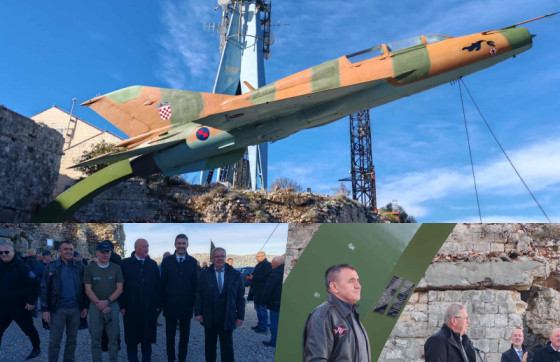 Spomen MiG-21 predstavljen na Srđu: “Riječ je o podsjetniku na jedno od najvažnijih poglavlja novije hrvatske povijesti” (FOTO)