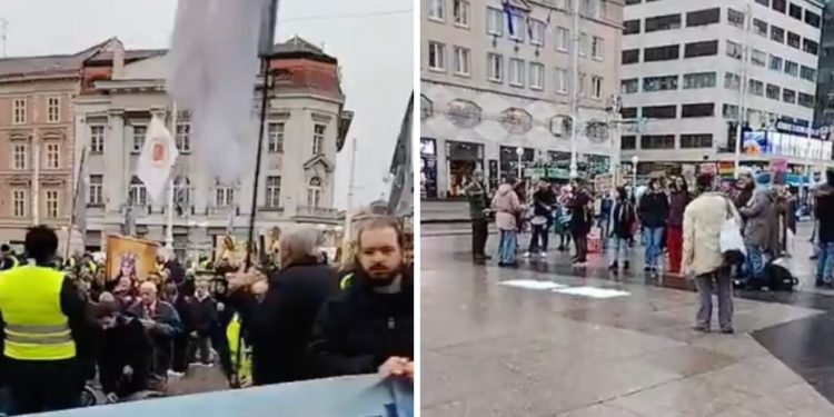 (Uživo) Molitelji se okupili na Trgu, stigli i prosvjednici: Održava se posljednja Tiha misa