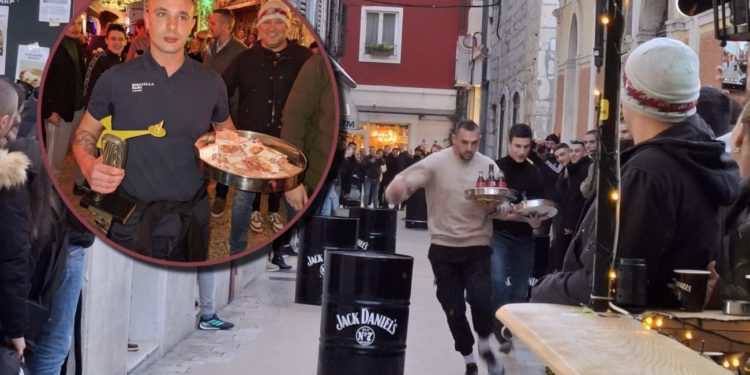 VIDEO Na Obrovu konobari trčali za glavnu nagradu od tisuću eura, evo tko je pobjednik