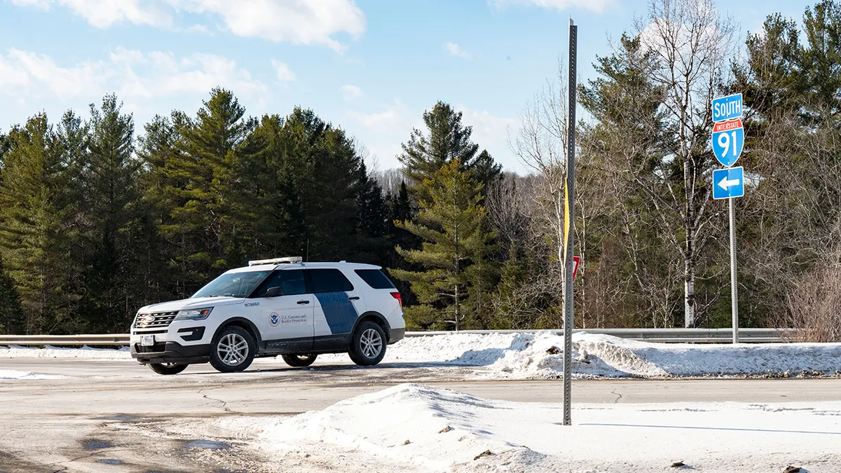 Opći pogled na područje povezano s ubojstvom američkog graničnog agenta u Vermontu
