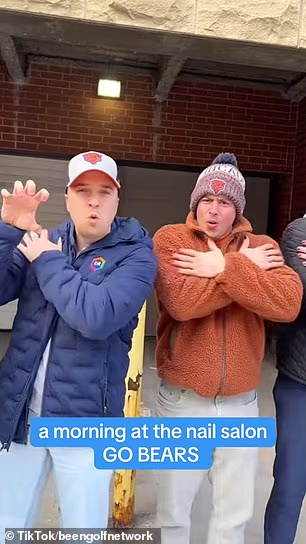 Navijači Bearsa viđeni su u salonu za nokte uoči njihove utakmice playoffa u nedjelju navečer