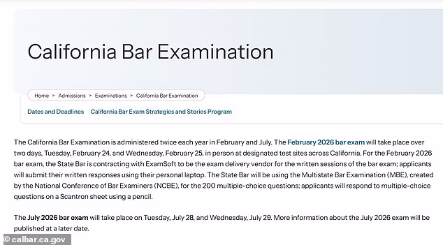 Nije jasno je li se društvo iz Calabasasa uopće prijavilo za ponovno osobno polaganje rigoroznog dvodnevnog testa 24. i 25. veljače
