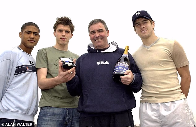 His former team-mate Glen Johnson (far left) says that United boss Carrick's public demeanour masks the fact he knows when to let his hair down