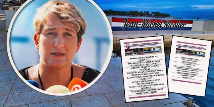 Autohtona-HSP poziva na prosvjed u Supetru zbog uklanjanja dijela murala s obilježjima HOS-a