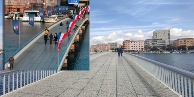 Jugo u Zadru polomilo nosače zastava koje je postavio gradonačelnik, pa su ubrzo morali biti uklonjeni