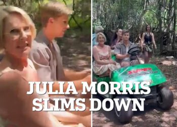 Julia Morris iznenađuje Ja sam slavna… Vadi me odavde! gledatelji s njezinim JAKO mršavim tijelom dok se vraća u džunglu s Robertom Irwinom