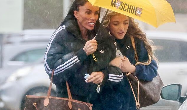 Krhka Katie Price izgleda neprepoznatljivo dok se ponovno nalazi s kćeri princezom Andreom (18) nakon što je njezin reality show izazvao žestoku svađu