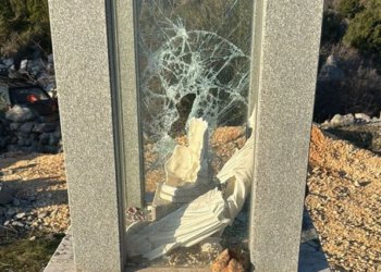 Na brdu iznad Čapljine uništen Gospin kip