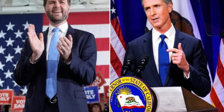 Neki mladi MAGA muškarci ‘looksmaxxing’ žele oponašati Gavina Newsoma, a ne JD Vancea